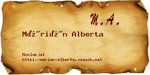 Márián Alberta névjegykártya